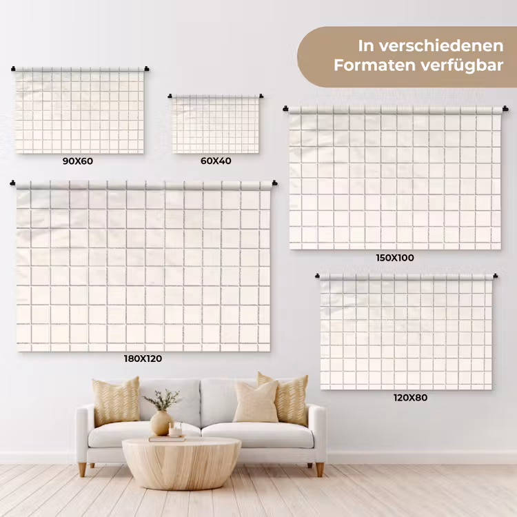 Patroon - Tegels - Wit Wandkleed katoen klein 269 -tsfeer8_DE