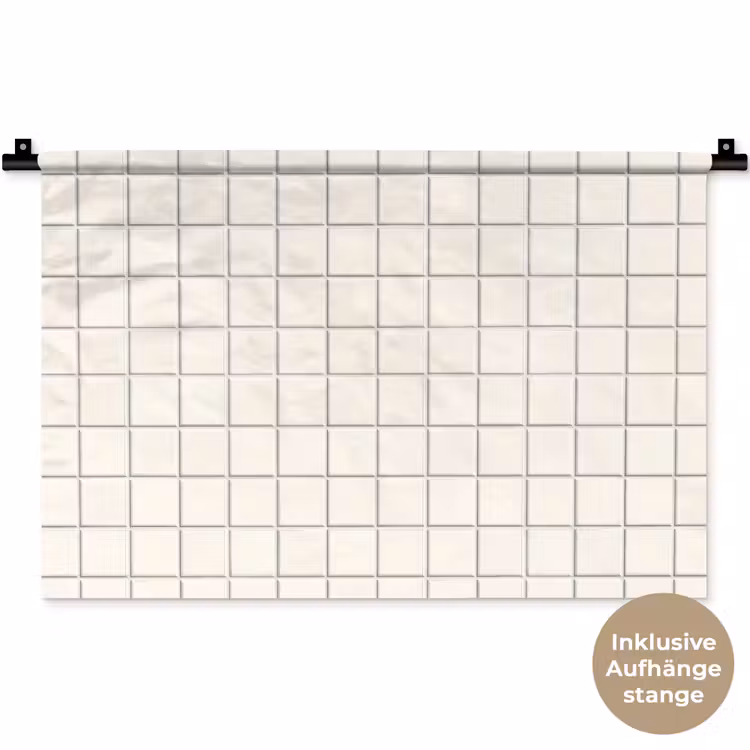 Patroon - Tegels - Wit Wandkleed katoen klein 269 -t3d_DE