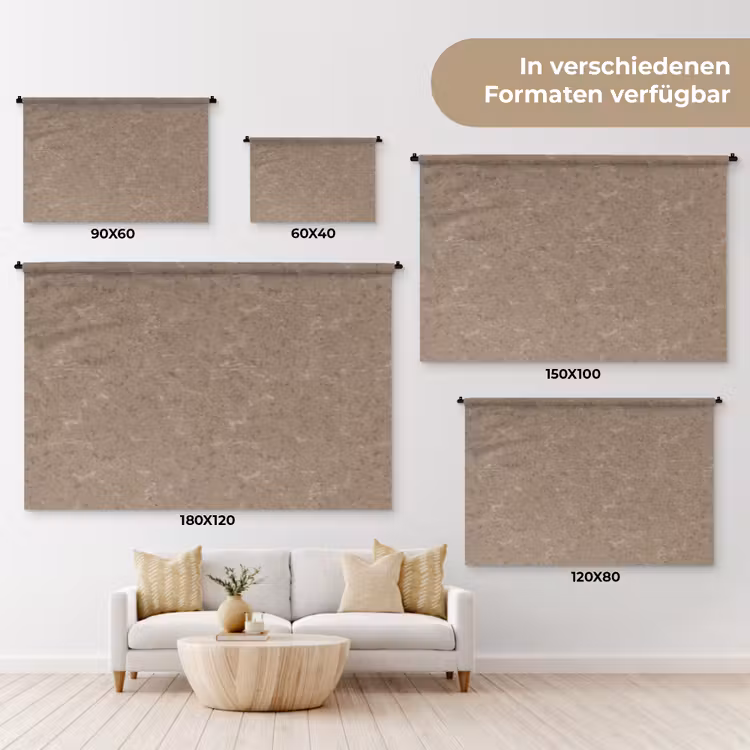 Patroon - Kalksteen - Beige Wandkleed katoen klein 269 -tsfeer8_DE
