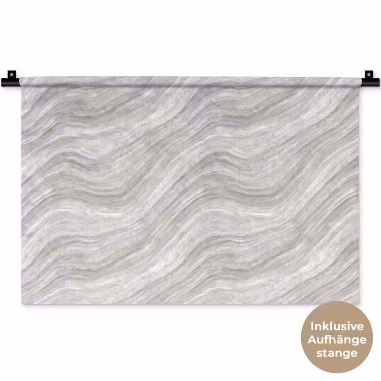 Patroon - Helder - Wit - Grijs Wandkleed katoen klein 269 -t3d_DE