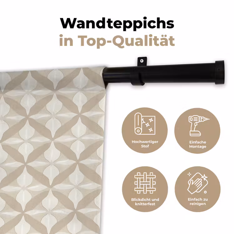 Patroon - Klassiek - Beige Wandkleed katoen klein 269 -tsfeer2_DE