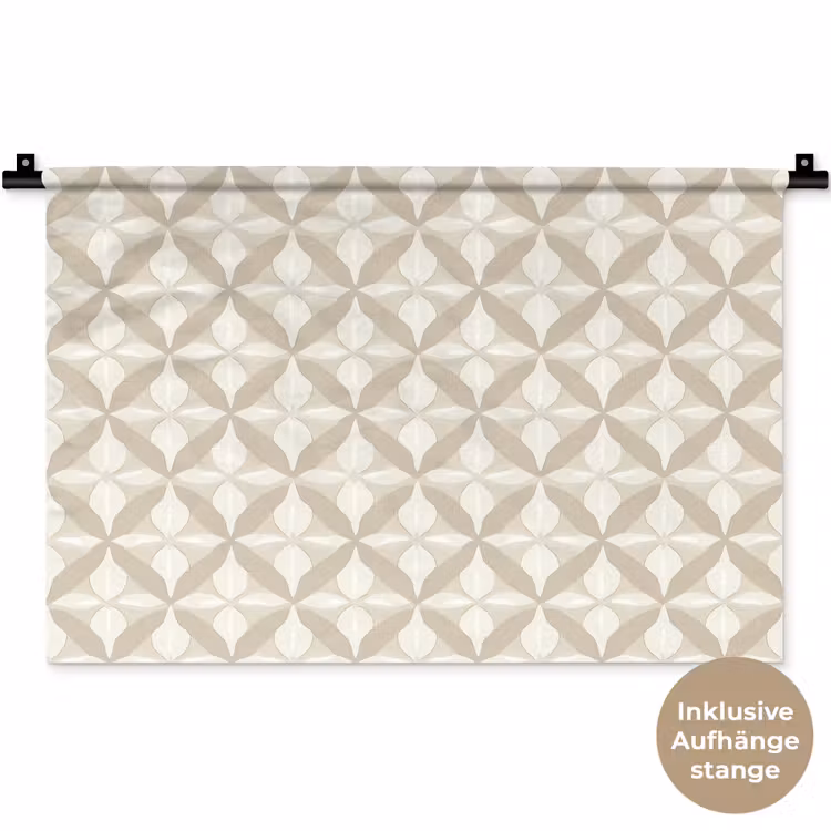 Patroon - Klassiek - Beige Wandkleed katoen klein 269 -t3d_DE