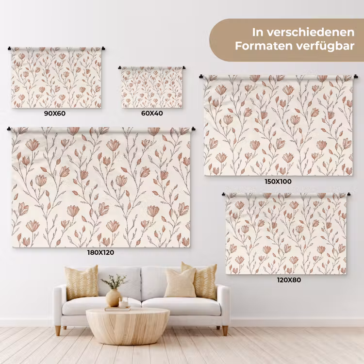 Patroon - Klassiek - Roze Wandkleed katoen klein 269 -tsfeer8_DE