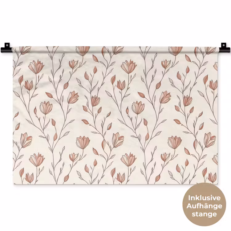 Patroon - Klassiek - Roze Wandkleed katoen klein 269 -t3d_DE