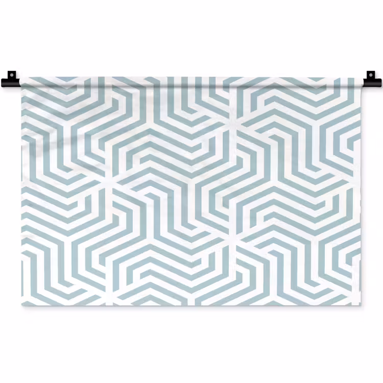 Patroon - Lijn - Design - Groen Wandkleed katoen klein 269 -zz3d