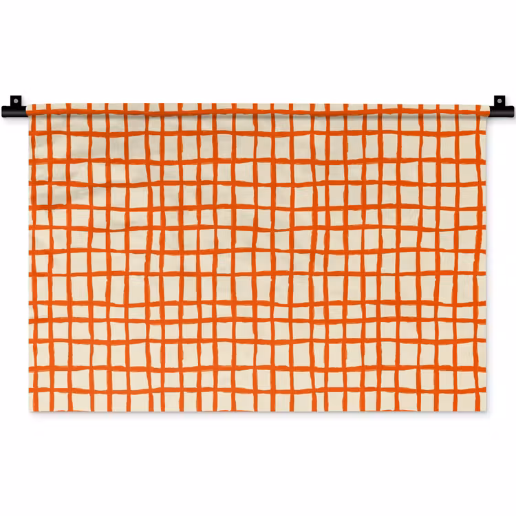 Patroon - Lijnen - Oranje Wandkleed katoen klein 269 -zz3d