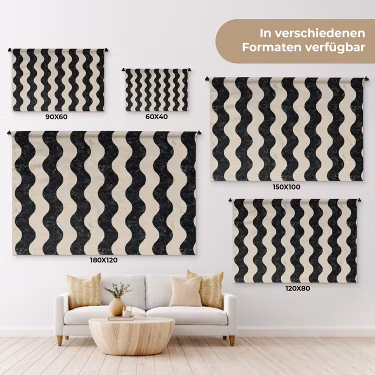 Patroon - Marmer - Groen - Cremé Wandkleed katoen klein 269 -tsfeer8_DE