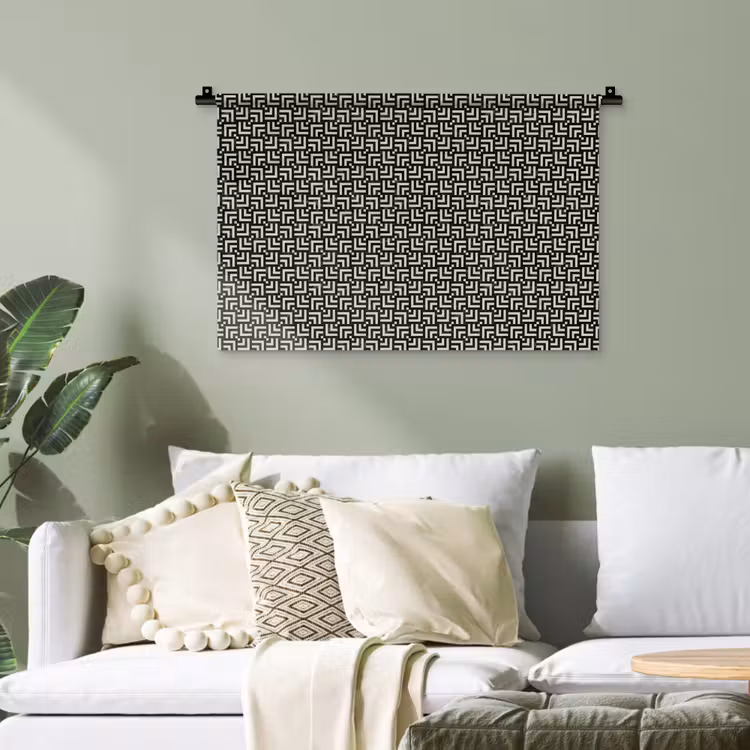 Patroon - Marmer - Zwart Wandkleed katoen klein 269 -sfeer7