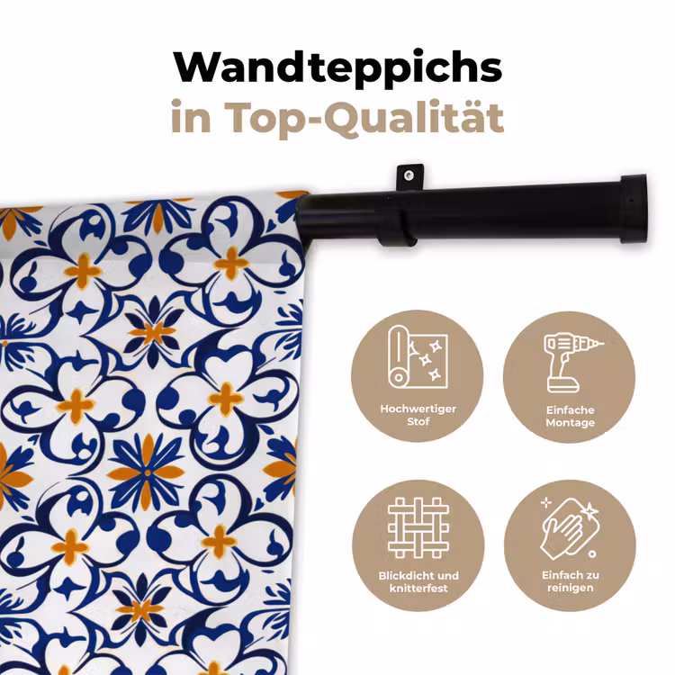 Patroon - Modern - Kleurrijk Wandkleed katoen klein 269 -tsfeer2_DE