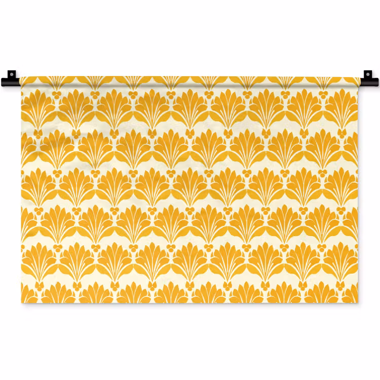 Patroon - Motief - Geel Wandkleed katoen klein 269 -zz3d