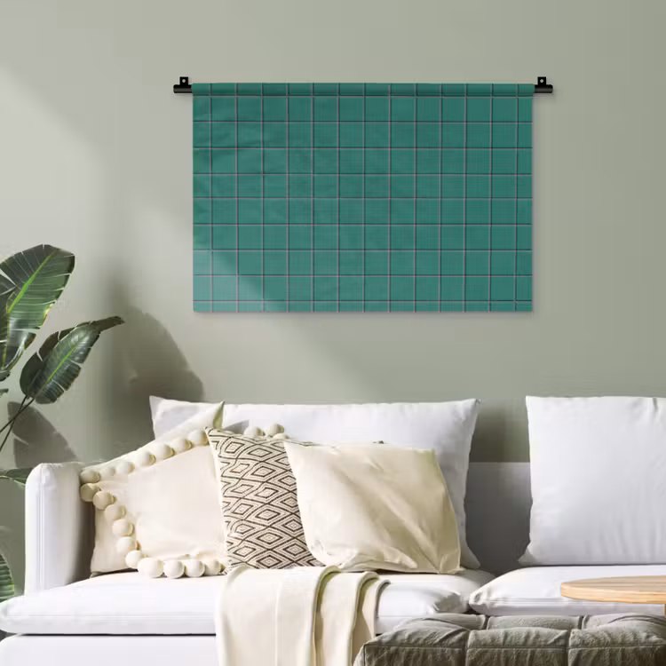 Patroon - Patroon - Smaragd Wandkleed katoen klein 269 -sfeer7