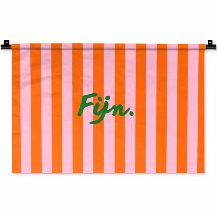 Patroon - Oranje - Fijn - Strepen Wandkleed katoen klein -zz3d