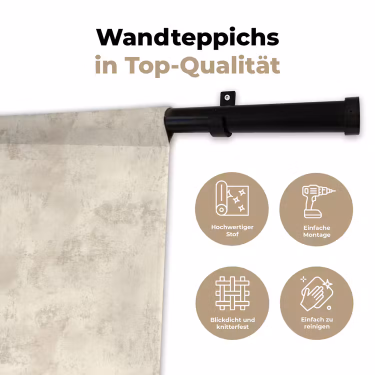 Patroon - Organisch - Beige Wandkleed katoen klein 269 -tsfeer2_DE