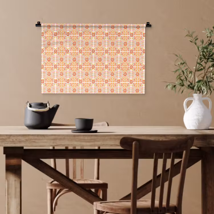 Patroon - Retro - Kleur Wandkleed katoen klein 269 -sfeer6