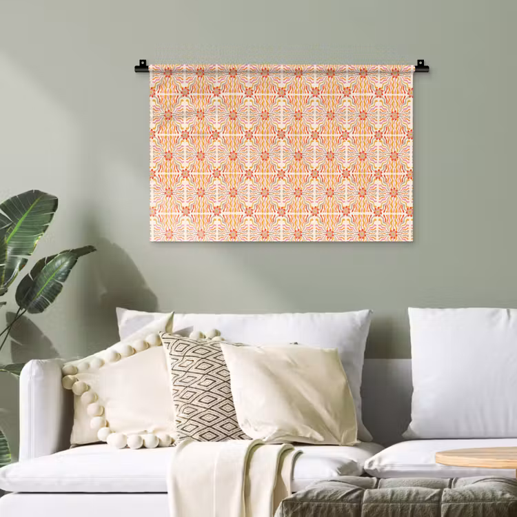 Patroon - Retro - Kleur Wandkleed katoen klein 269 -sfeer7