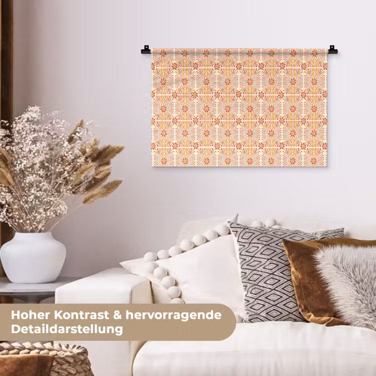 Patroon - Retro - Kleur Wandkleed katoen klein 269 -tsfeer1_DE