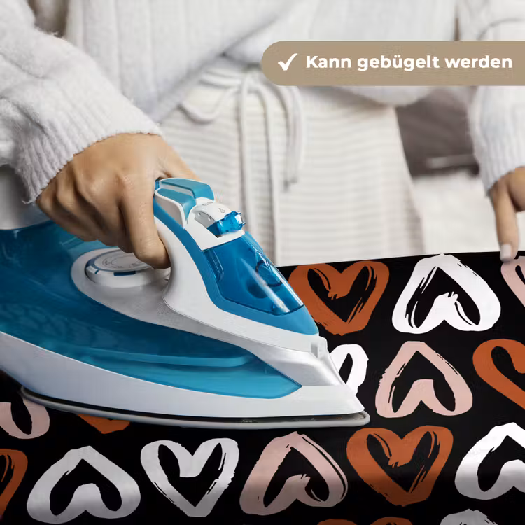 Patroon - Zwart - Hart Wandkleed katoen klein 269 -tsfeer9_DE