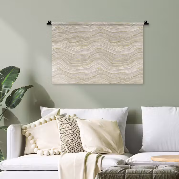 Patroon - Sereen - Groen Wandkleed katoen klein 269 -sfeer7