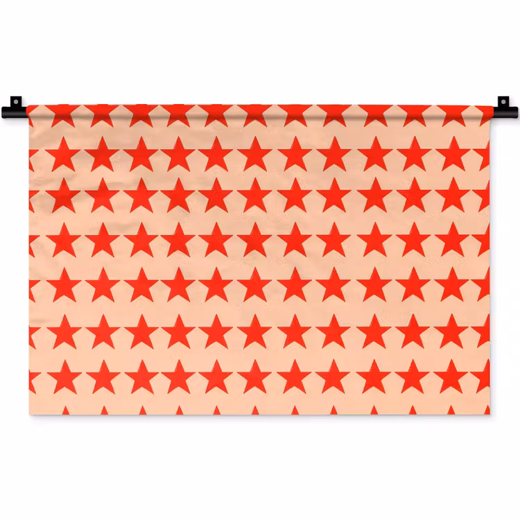Patroon - Sterren - Rood Wandkleed katoen klein 269 -zz3d