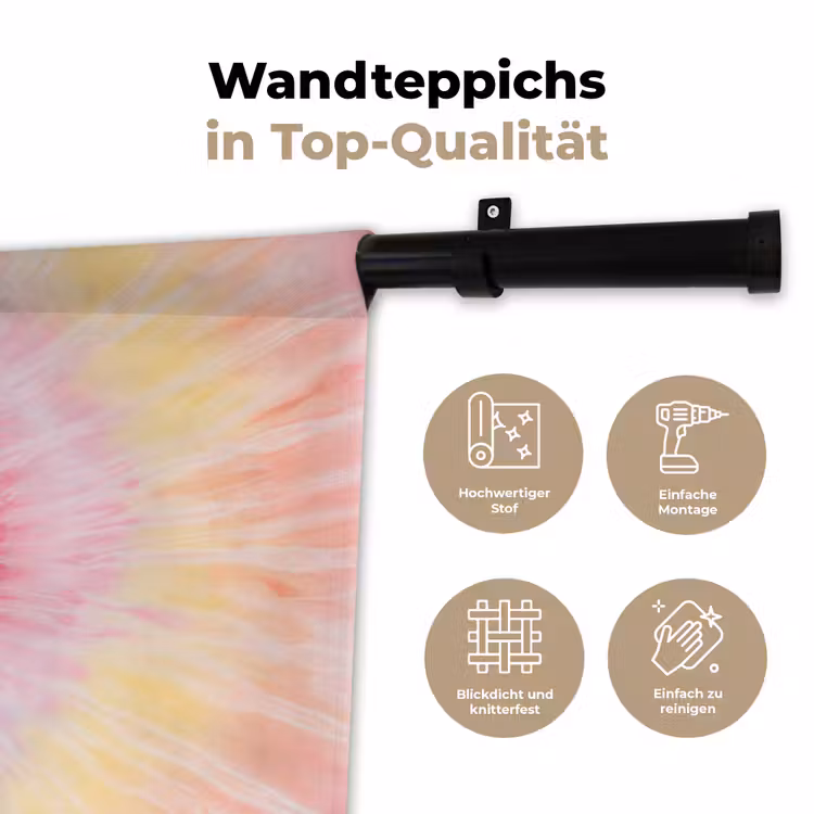 Patroon - Tie Dye - Pasteltinten - Roze Wandkleed katoen klein -tsfeer2_DE