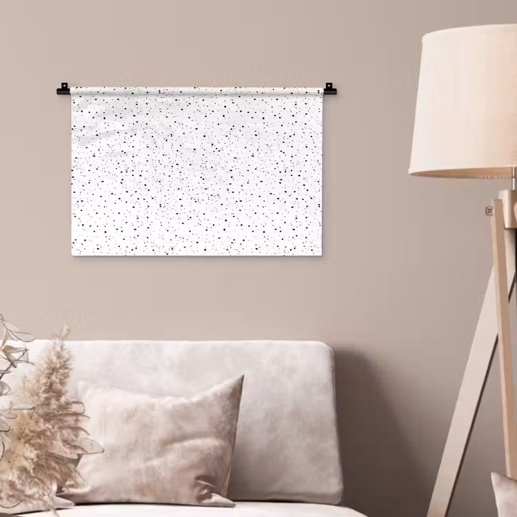 Patroon - Stippen - Zwart Wandkleed katoen klein 269 -sfeer4