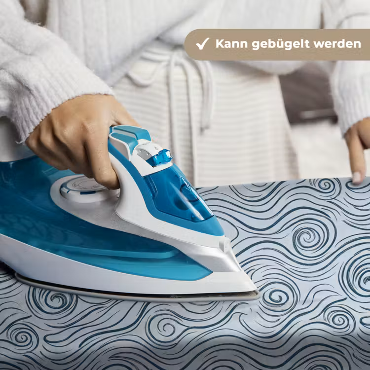 Patroon - Golven - Abstract - Modern - Blauw Wandkleed katoen klein -tsfeer9_DE