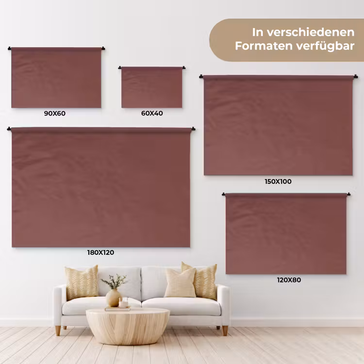 Muted - Raisin - Rood Wandkleed katoen klein 269 -tsfeer8_DE
