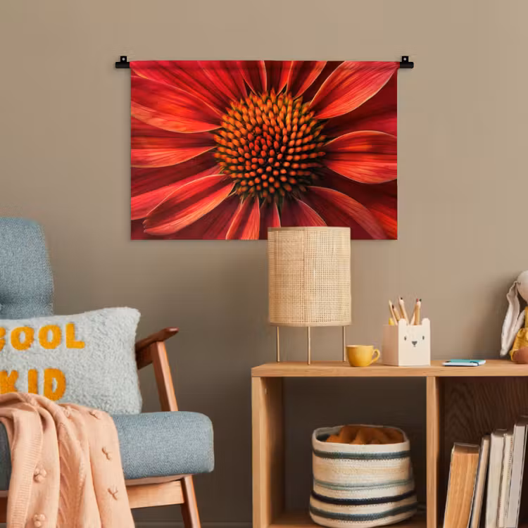 Close up - Bloem- Rood Wandkleed katoen klein -wsfeer4_kind