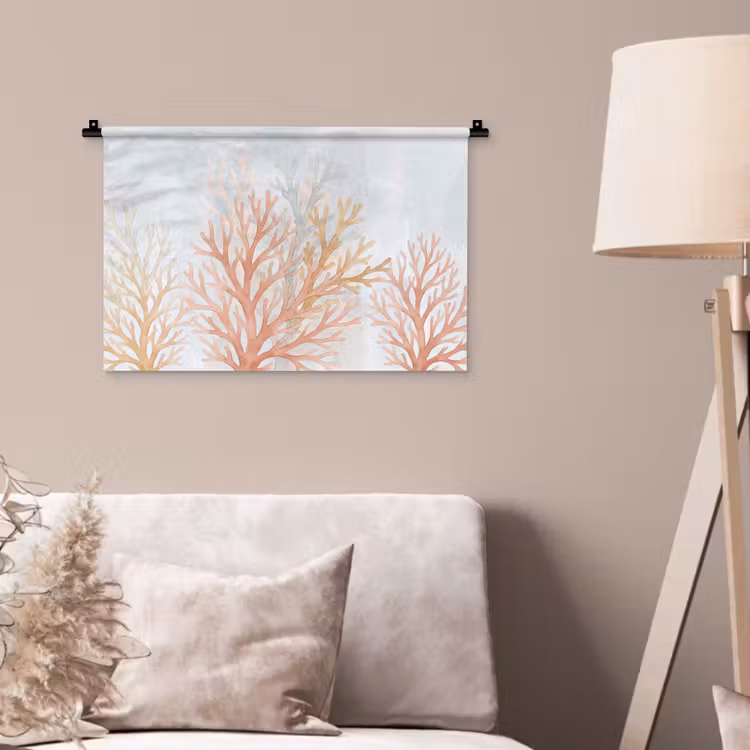 Natuur - Abstract - Aquarel - Organisch - Warm Wandkleed katoen klein -sfeer4