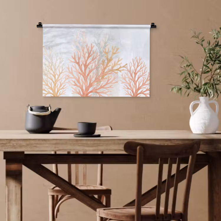 Natuur - Abstract - Aquarel - Organisch - Warm Wandkleed katoen klein -sfeer6