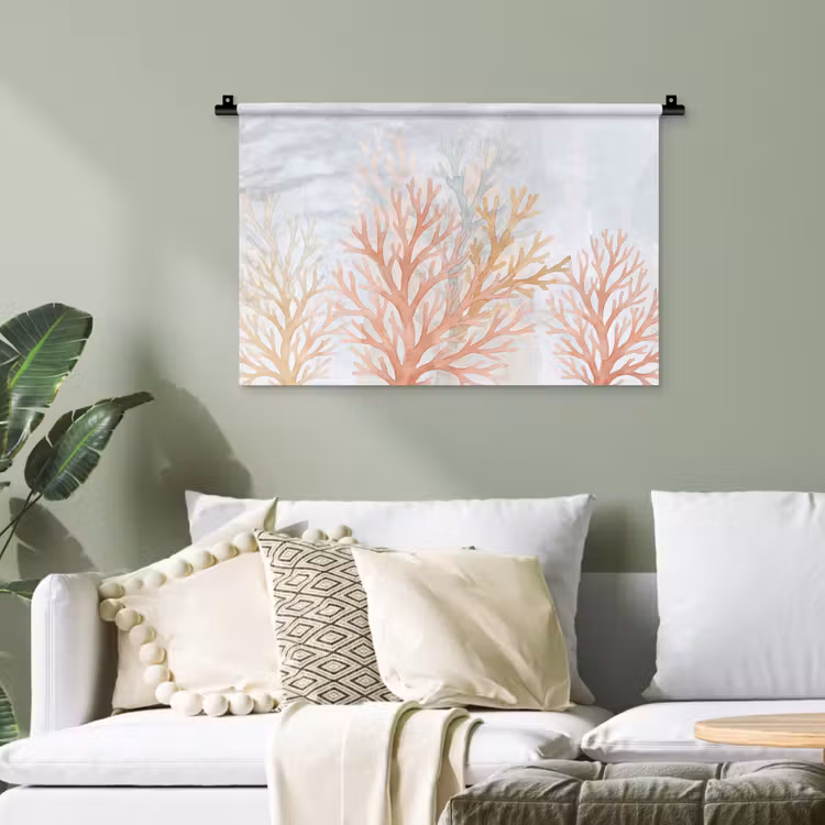 Natuur - Abstract - Aquarel - Organisch - Warm Wandkleed katoen klein -sfeer7