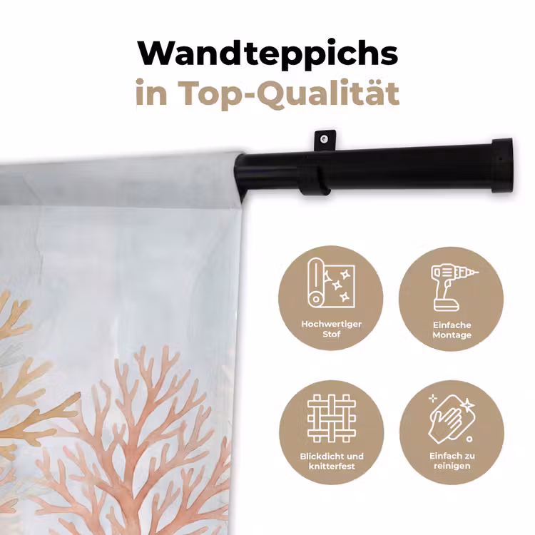 Natuur - Abstract - Aquarel - Organisch - Warm Wandkleed katoen klein -tsfeer2_DE