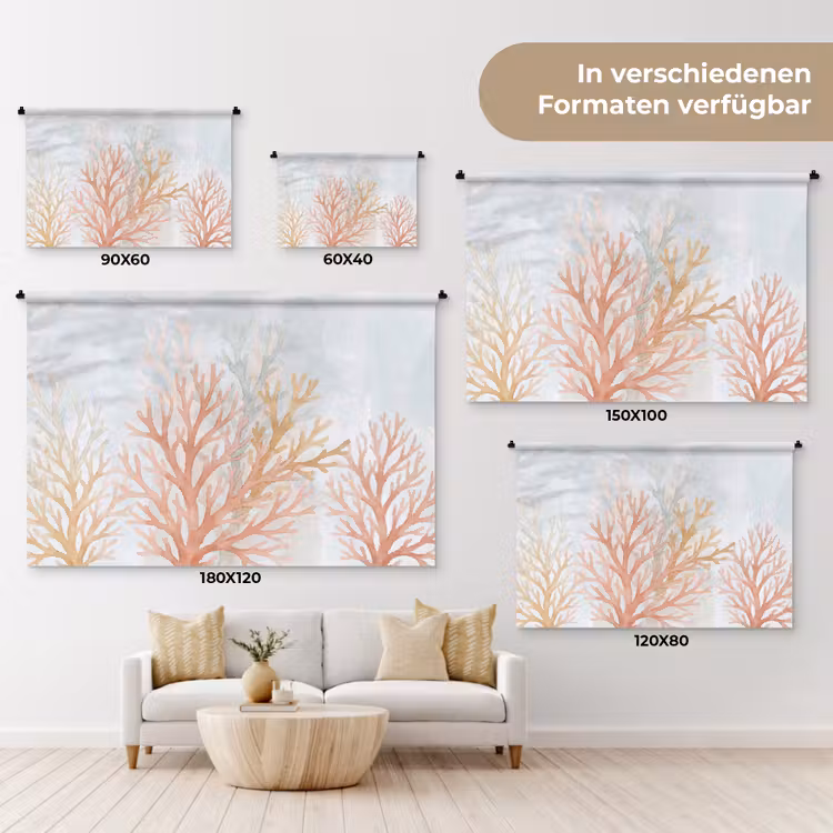 Natuur - Abstract - Aquarel - Organisch - Warm Wandkleed katoen klein -tsfeer8_DE