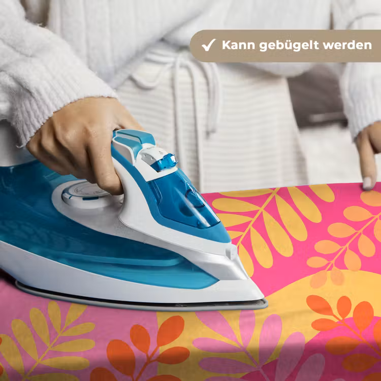 Natuur - Bladeren - Abstract - Roze - Geel Wandkleed katoen klein -tsfeer9_DE