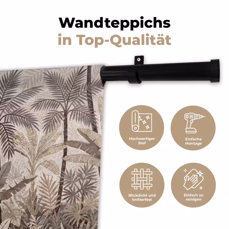 Natuur - Bladeren - Landschap - Mozaïek - Beige Wandkleed katoen klein -tsfeer2_DE