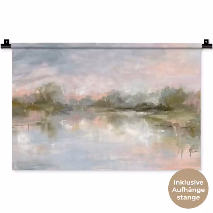Natuur - Landschap - Abstract - Water - Groen Wandkleed katoen klein -t3d_DE