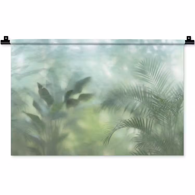Natuur - Vervaagd - Groen - Abstract - Modern Wandkleed katoen klein -zz3d