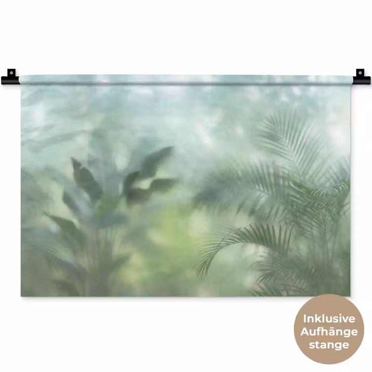 Natuur - Vervaagd - Groen - Abstract - Modern Wandkleed katoen klein -t3d_DE