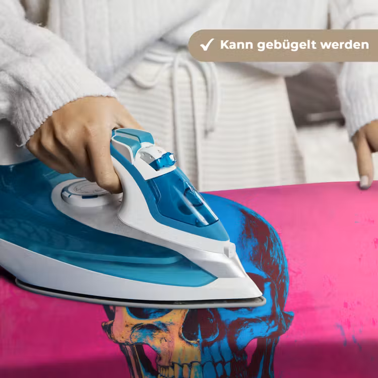 Neon - Blauw - Pop-art - Schedel Wandkleed katoen klein -tsfeer9_DE
