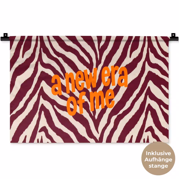 New era - Bordeaux - Zebraprint Wandkleed katoen klein -t3d_DE