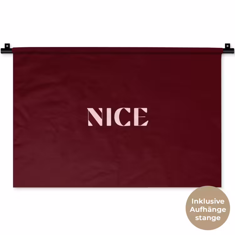Nice - Bordeaux - Roze Wandkleed katoen klein -t3d_DE