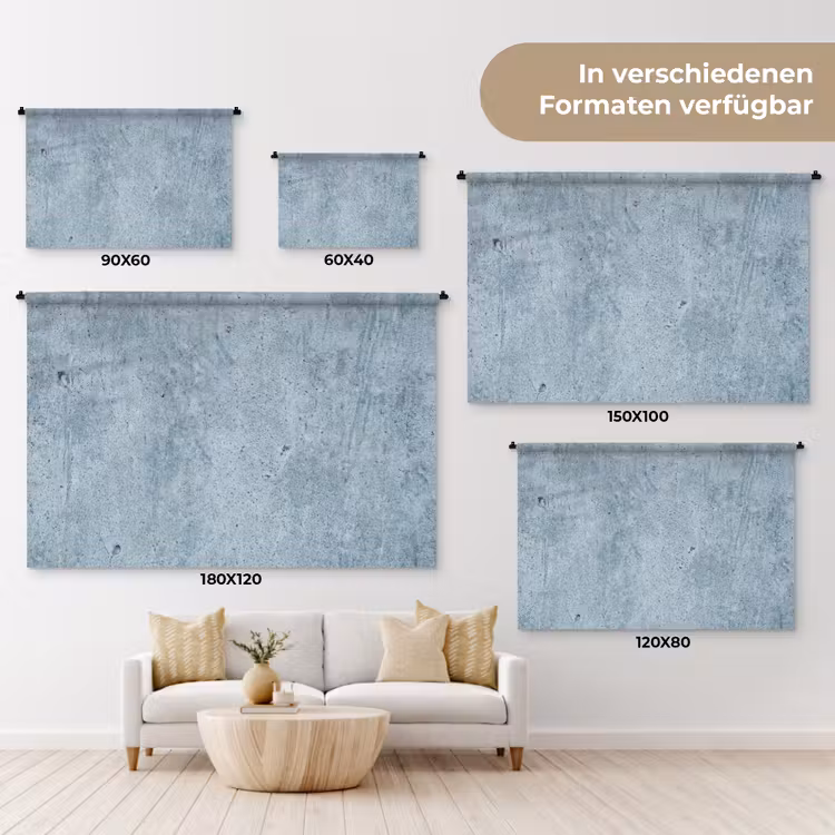 Oppervlak - Ruw - Abstract - Modern - Grijs Wandkleed katoen klein -tsfeer8_DE