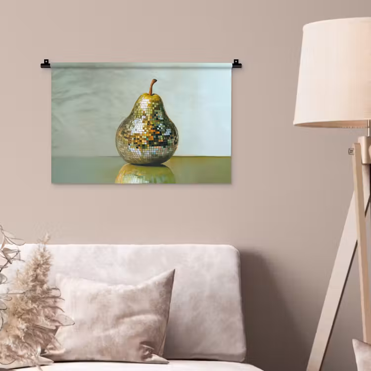 Fruit - Disco - Art - Glitter Wandkleed katoen klein -sfeer4