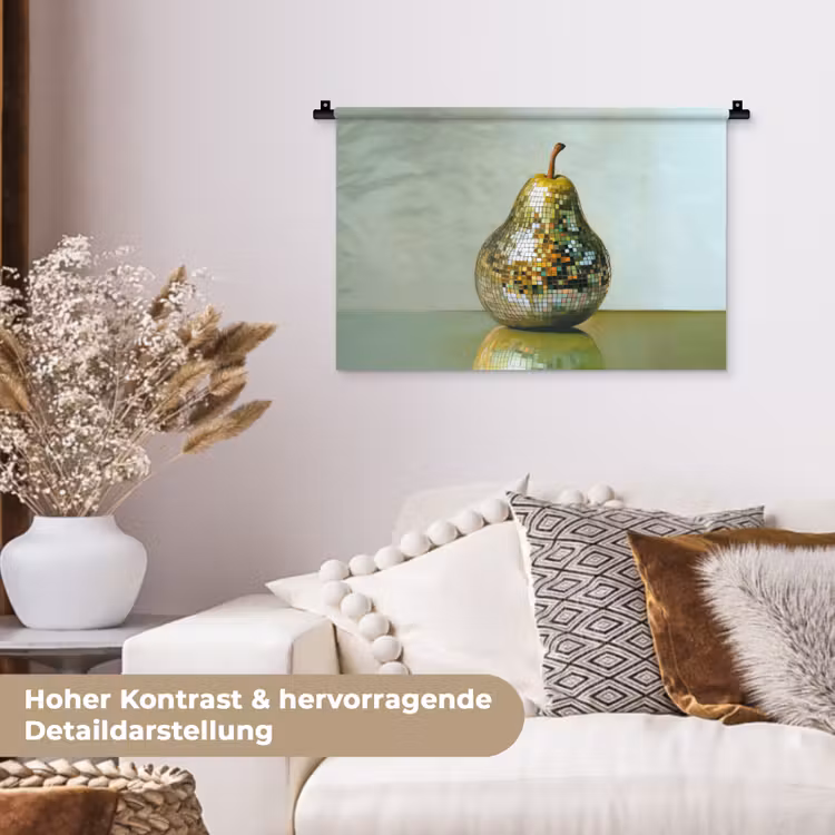 Fruit - Disco - Art - Glitter Wandkleed katoen klein -tsfeer1_DE