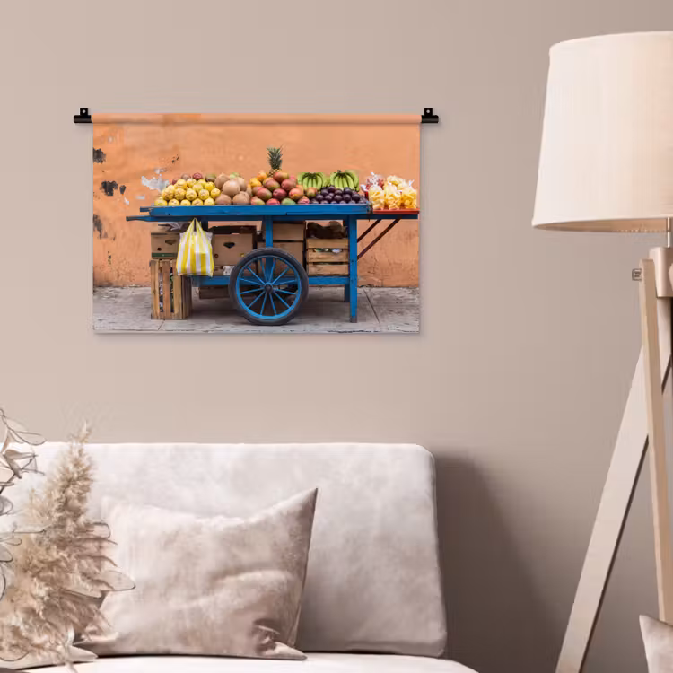 Wandteppich - Obst – Kar – Straße - Fruit - Kar - Straat Wandkleed katoen klein