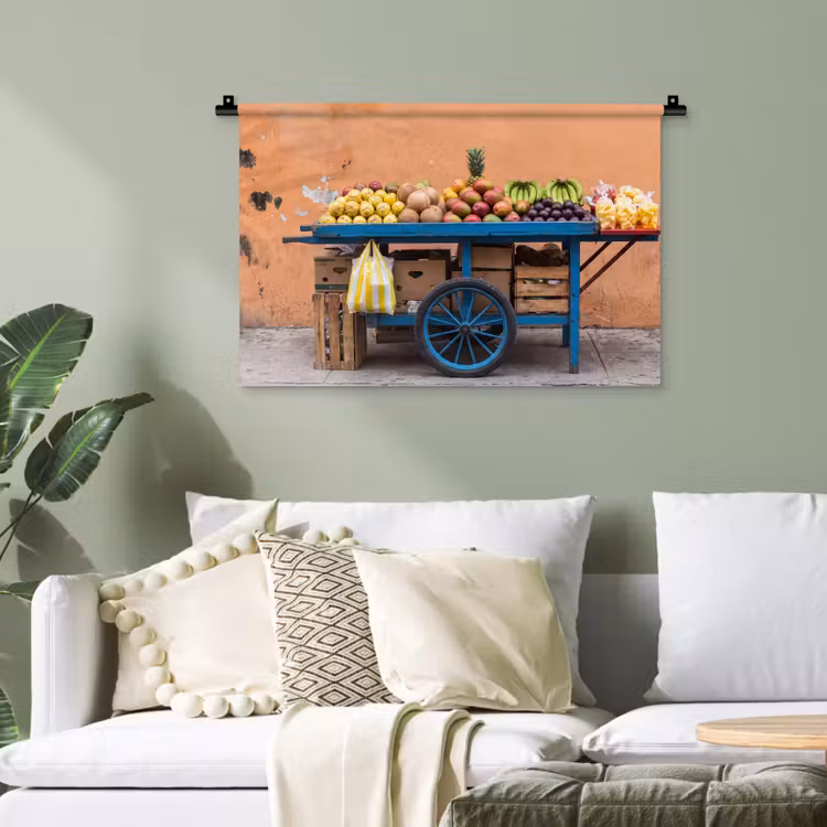 Wandteppich - Obst – Kar – Straße - Fruit - Kar - Straat Wandkleed katoen klein