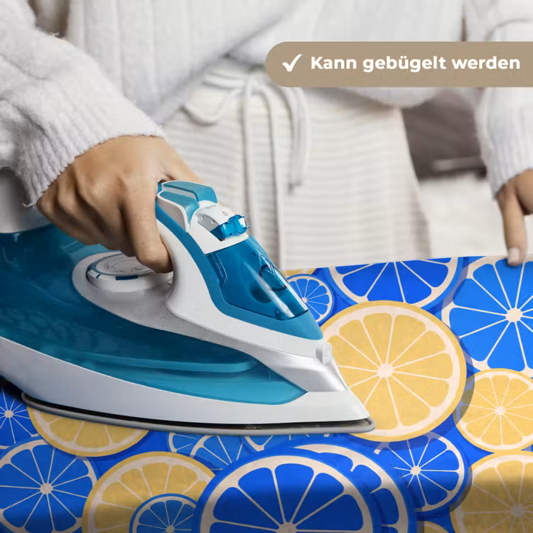 Fruit - Schijven - Patroon - Modern - Blauw - Geel Wandkleed katoen klein -tsfeer9_DE