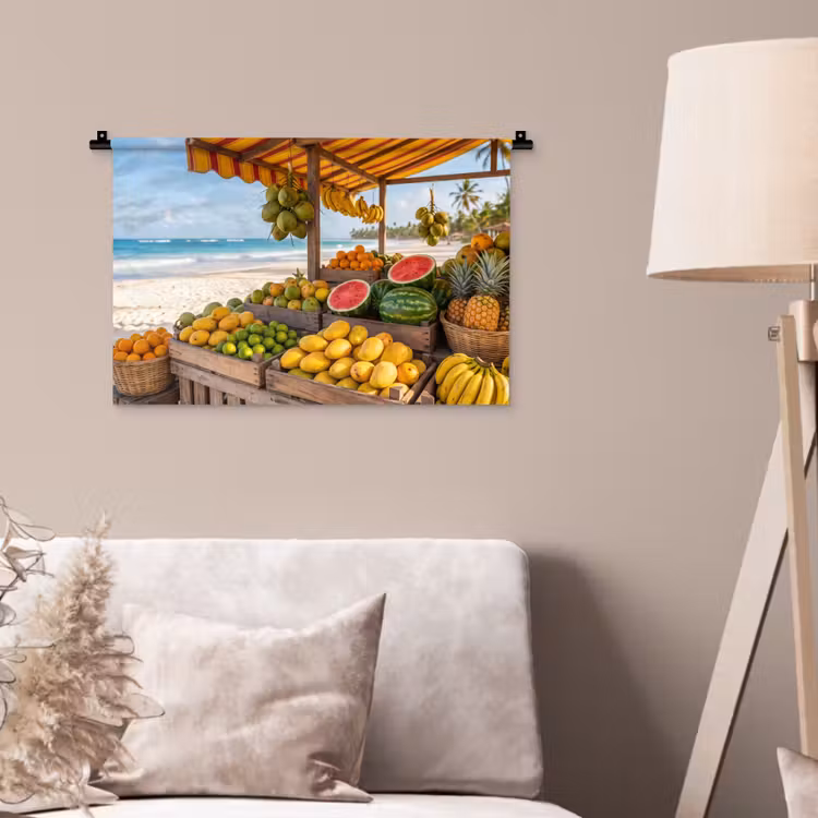 Wandteppich - Obst – Strand – Tropisch - Fruit - Strand - Tropisch Wandkleed katoen klein