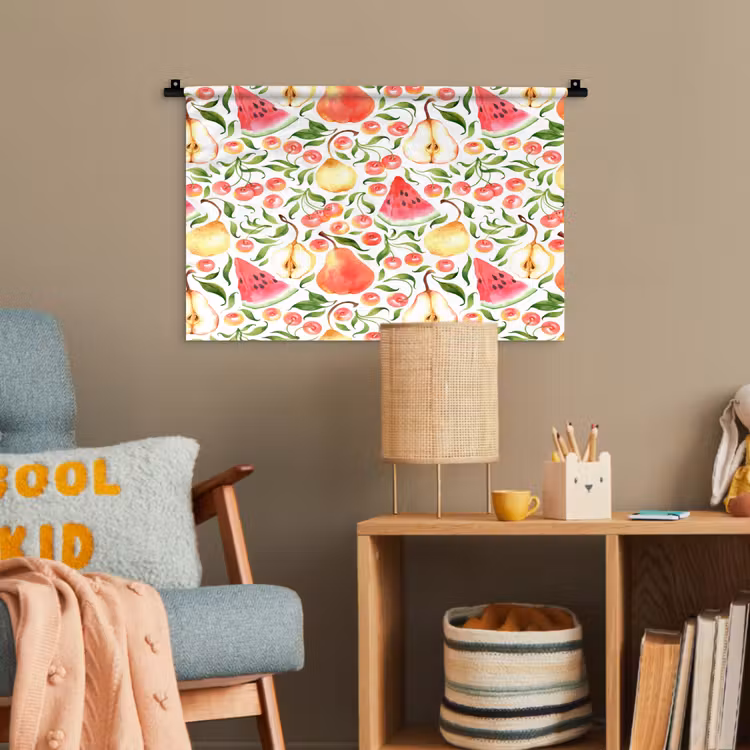 Fruit - Watermeloen - Kersen - Peer Wandkleed katoen klein 269 -wsfeer4_kind