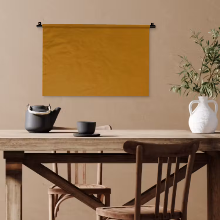 Ocre - Gold - Geel Wandkleed katoen klein 269 -sfeer6